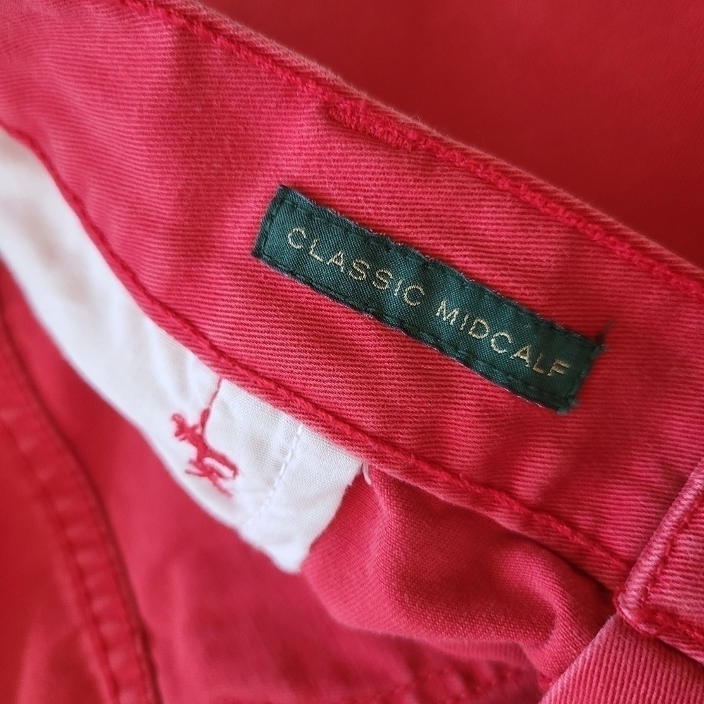 Ralph Lauren RLR Lauren Jeans Co Red Classic Midcalf Capris Size 10 - Picture 7 of 8